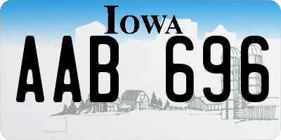 IA license plate AAB696