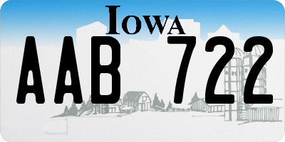 IA license plate AAB722