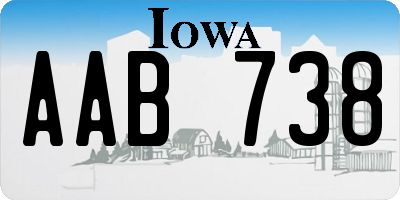 IA license plate AAB738
