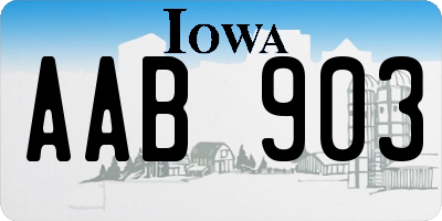 IA license plate AAB903