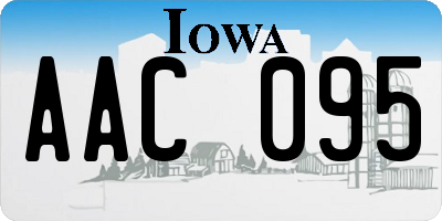 IA license plate AAC095