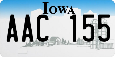 IA license plate AAC155