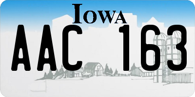 IA license plate AAC163