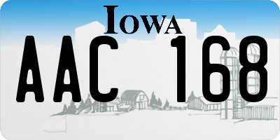 IA license plate AAC168