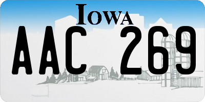 IA license plate AAC269