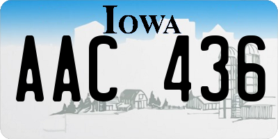 IA license plate AAC436