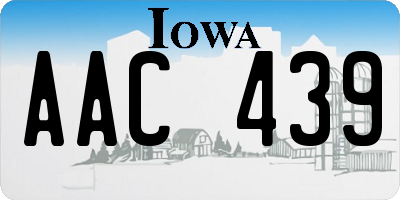 IA license plate AAC439