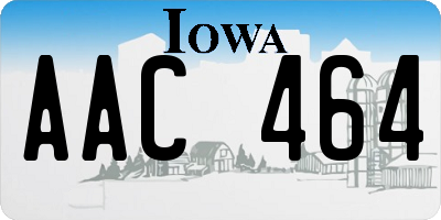 IA license plate AAC464
