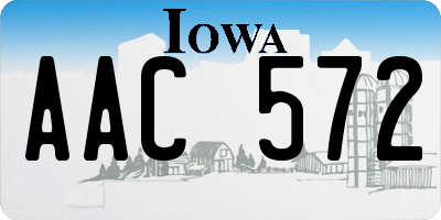 IA license plate AAC572