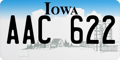 IA license plate AAC622