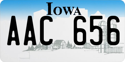 IA license plate AAC656