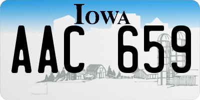 IA license plate AAC659