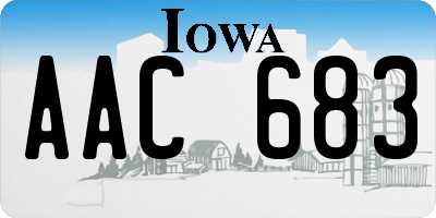 IA license plate AAC683
