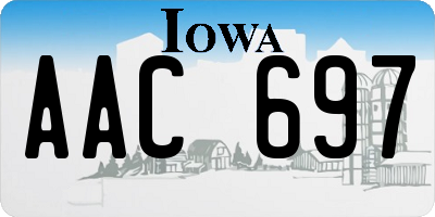 IA license plate AAC697