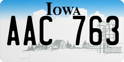 IA license plate AAC763