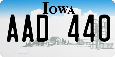 IA license plate AAD440