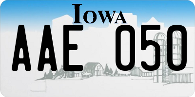 IA license plate AAE050