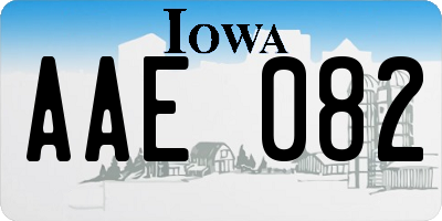 IA license plate AAE082