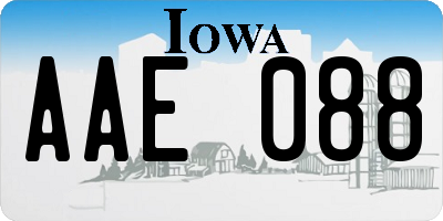 IA license plate AAE088