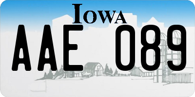IA license plate AAE089