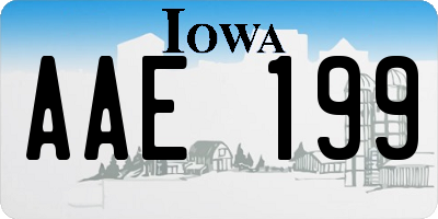 IA license plate AAE199