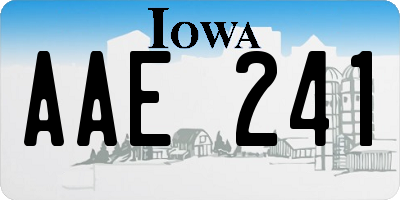 IA license plate AAE241