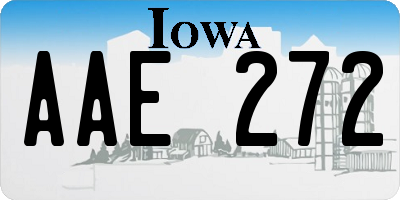 IA license plate AAE272