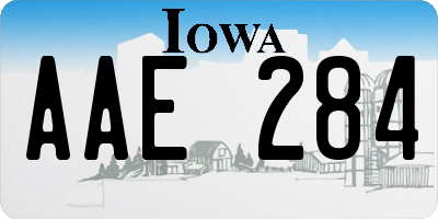 IA license plate AAE284