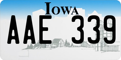 IA license plate AAE339