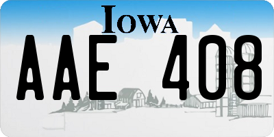 IA license plate AAE408