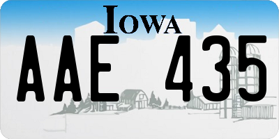 IA license plate AAE435