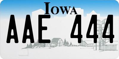 IA license plate AAE444