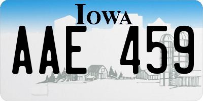 IA license plate AAE459