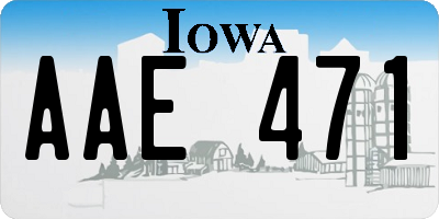 IA license plate AAE471