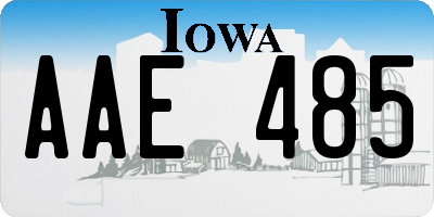 IA license plate AAE485