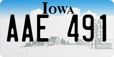 IA license plate AAE491