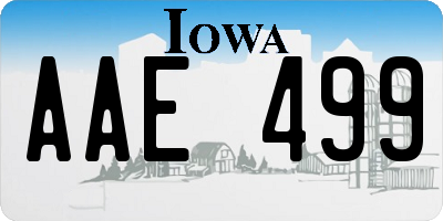 IA license plate AAE499