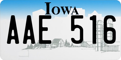 IA license plate AAE516