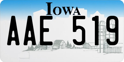 IA license plate AAE519