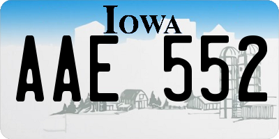 IA license plate AAE552