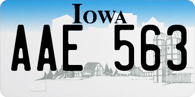 IA license plate AAE563