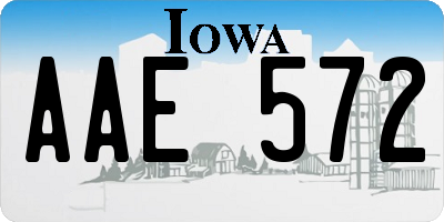 IA license plate AAE572