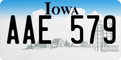 IA license plate AAE579