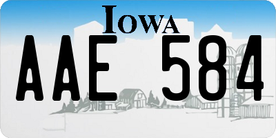 IA license plate AAE584