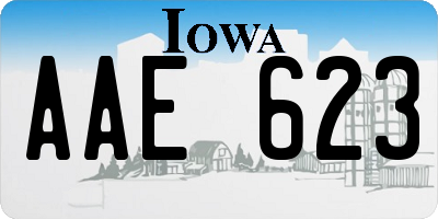 IA license plate AAE623