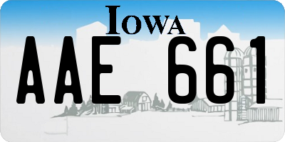 IA license plate AAE661