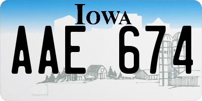 IA license plate AAE674