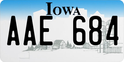 IA license plate AAE684