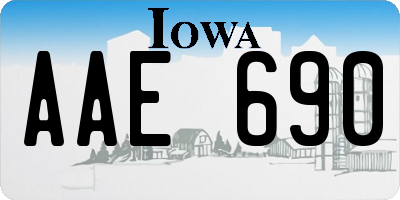 IA license plate AAE690