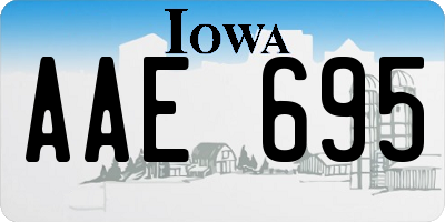 IA license plate AAE695